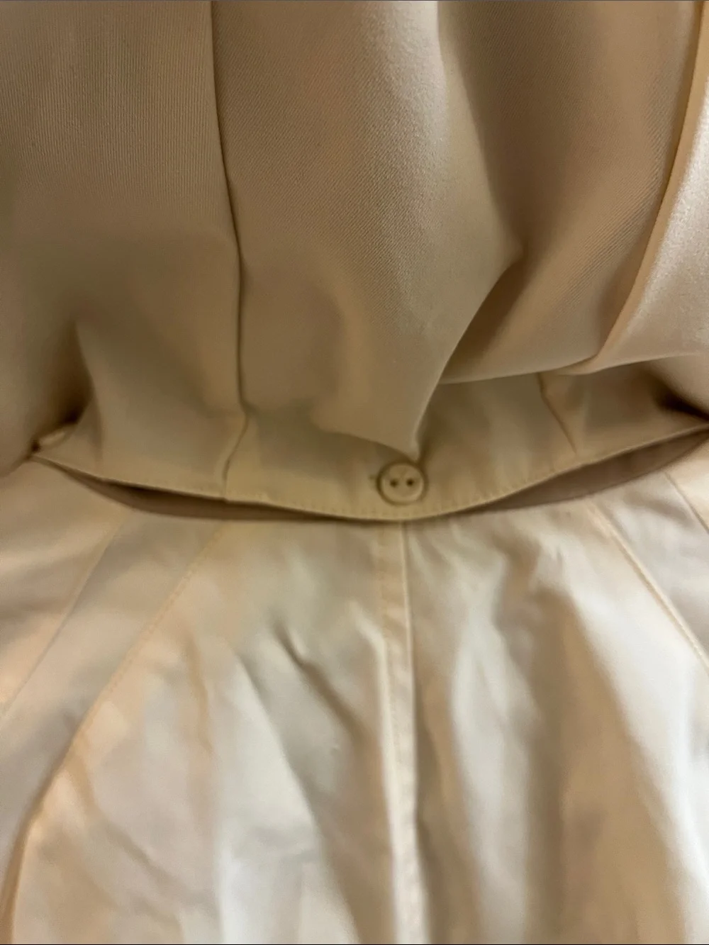 NWT Kate Spade cashew milk zip front patch pocket trench removable hood size M